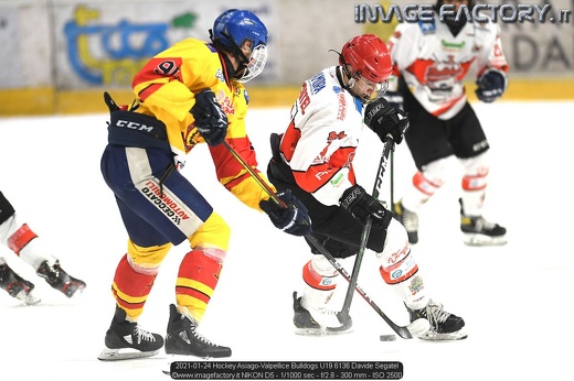 2021-01-24 Hockey Asiago-Valpellice Bulldogs U19 6136 Davide Segatel